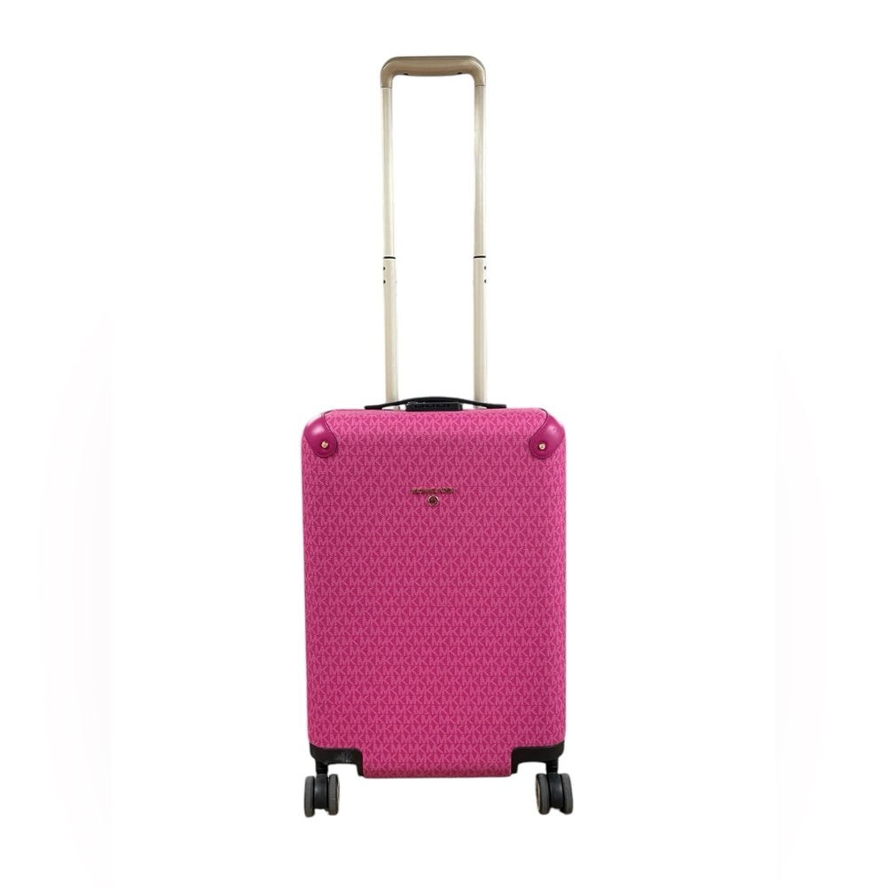 Michael Kors Logo Carry On Suitcase Wild Berry